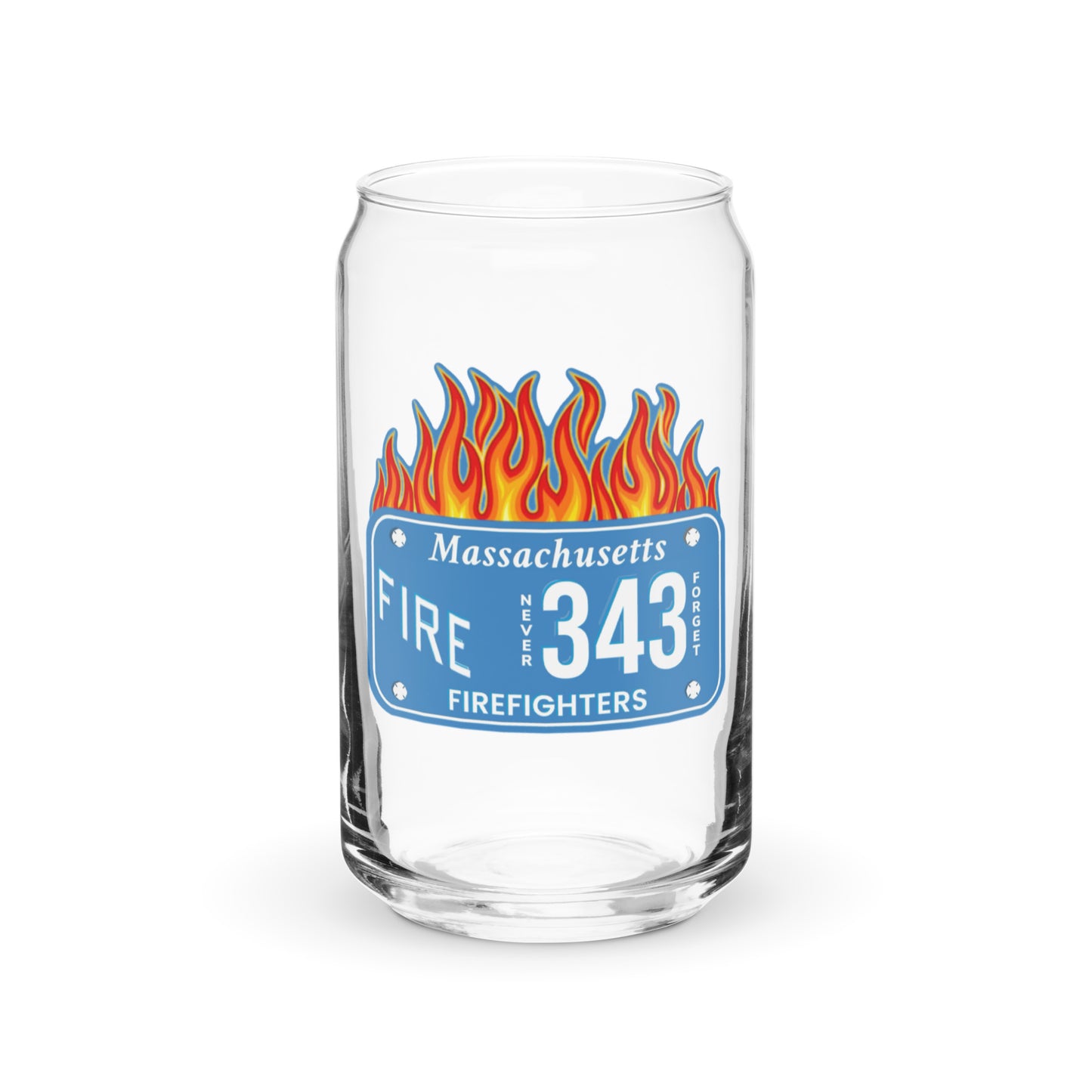 Can-shaped glass Mass License Plate