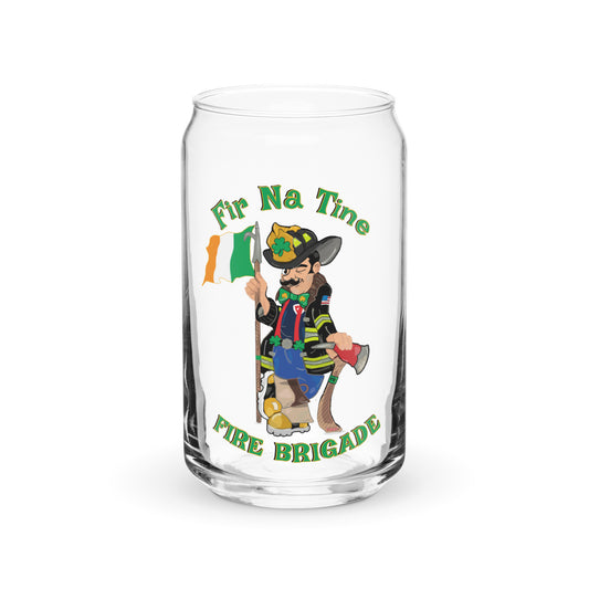 Can-shaped glass St. Patty’s Day Fire