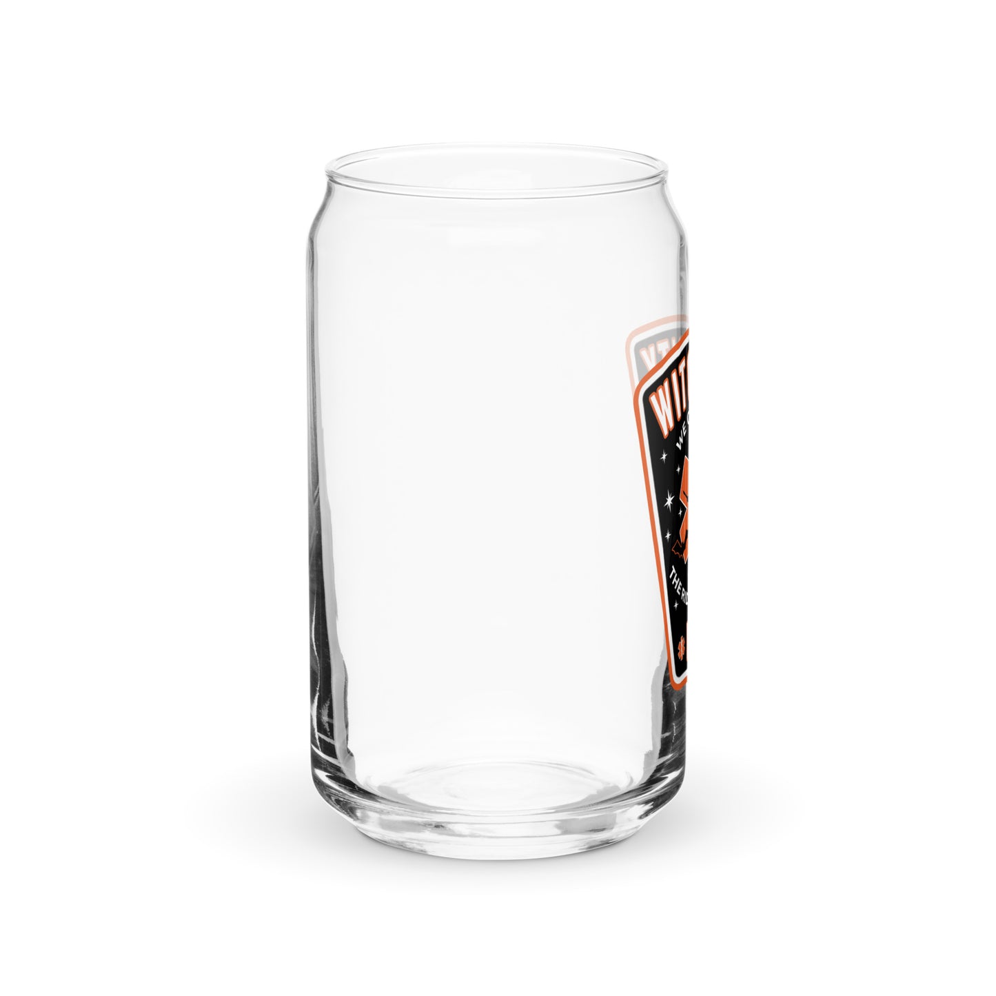 Can-shaped glass Witch City EMS