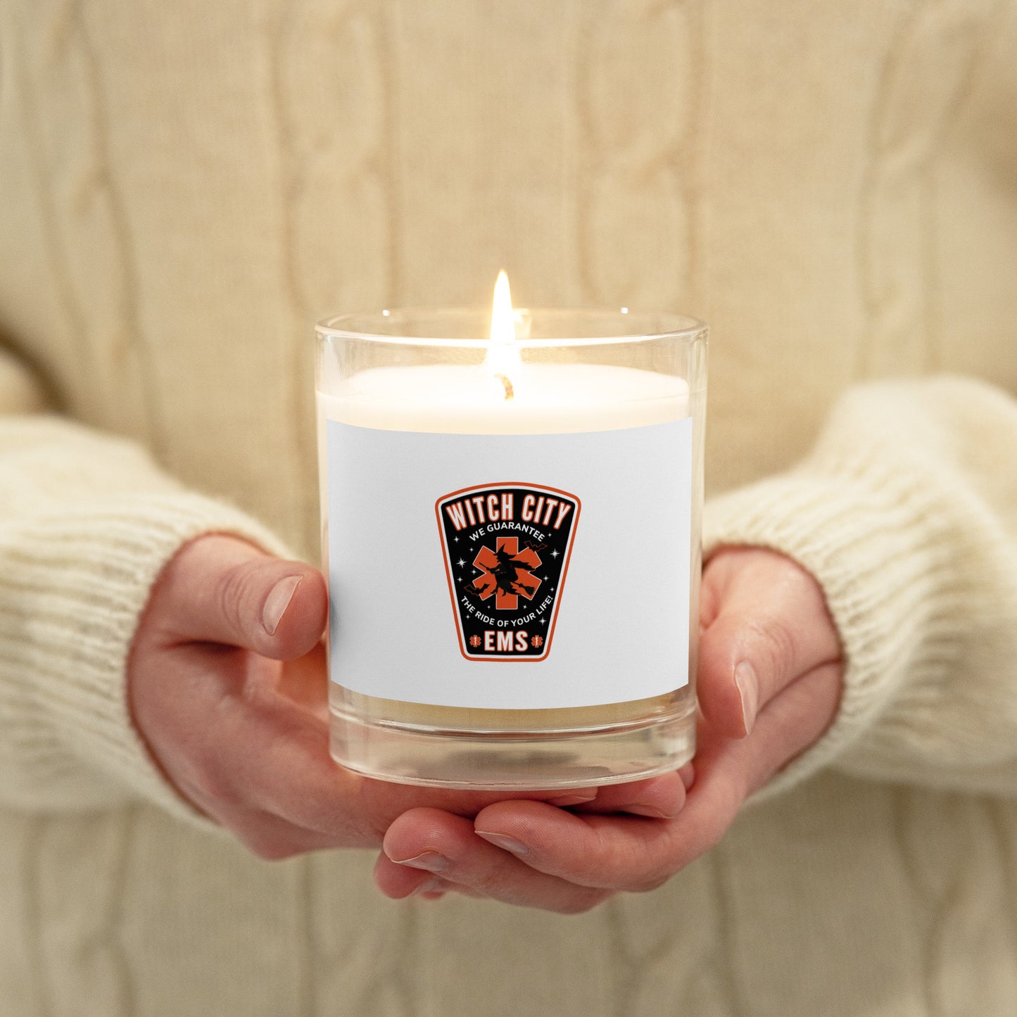 Glass jar soy wax candle EMS