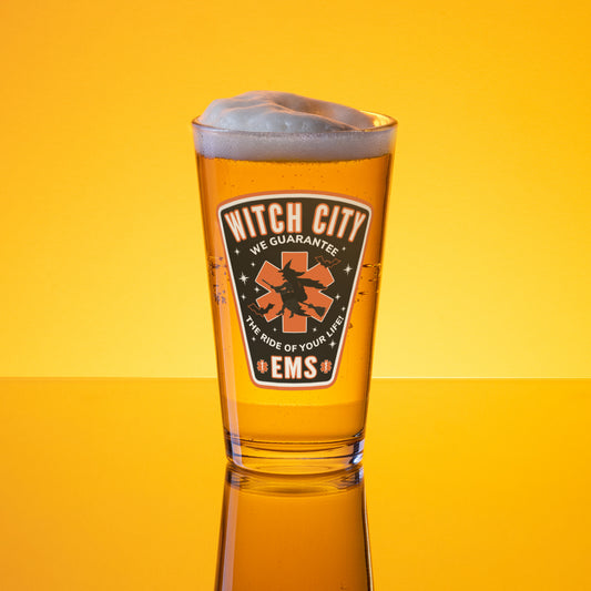 Shaker pint glass EMS Witch City