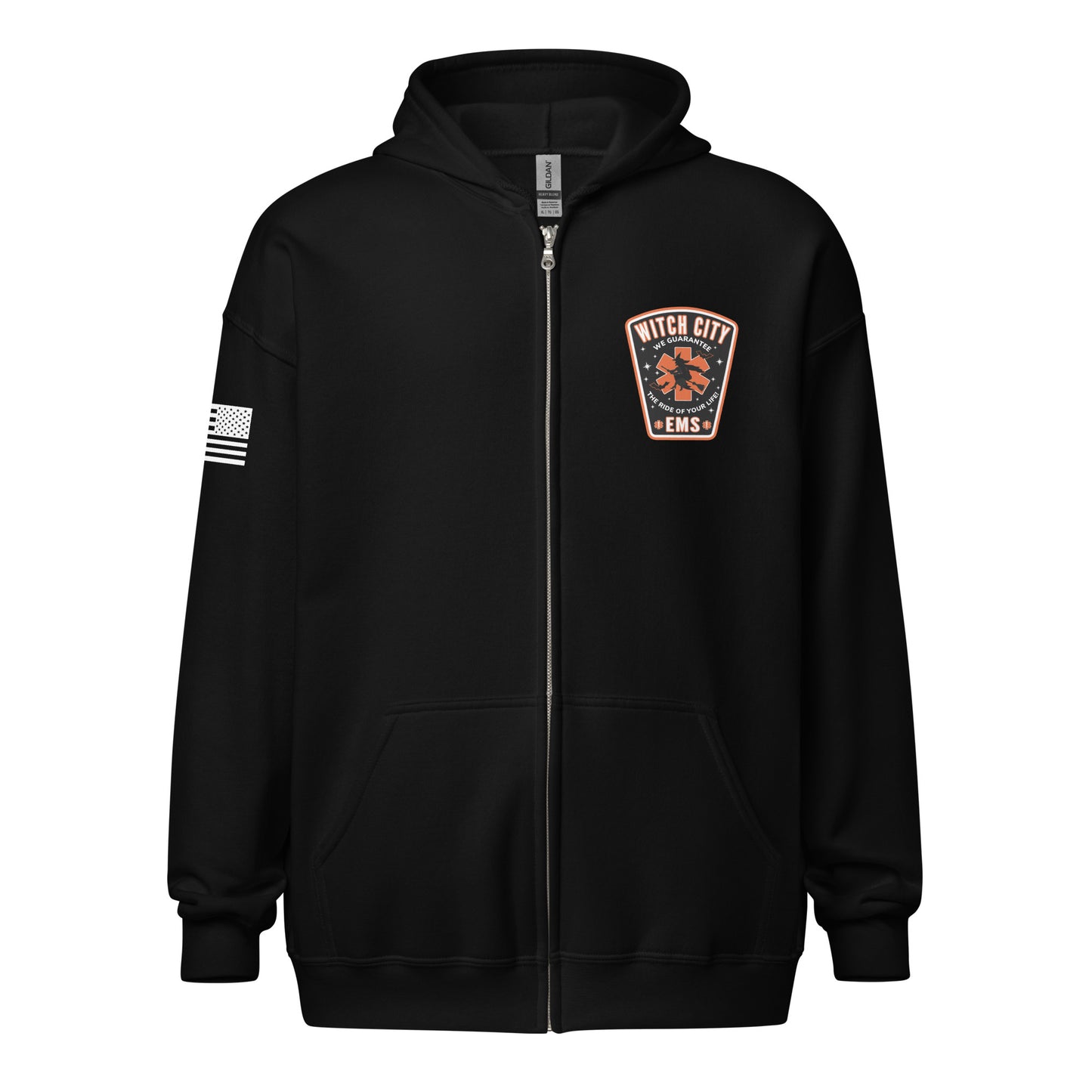 Unisex heavy blend zip hoodie Witch City EMS